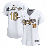 Women's Los Angeles Dodgers #18 Yamamoto White 2025 Gold Collection Limited Stitched Jersey Dzhi,baseball caps,new era cap wholesale,wholesale hats